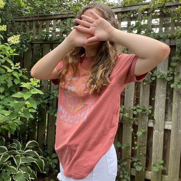 Reddish- Orange Graphic Tee - Picture 2 of 5